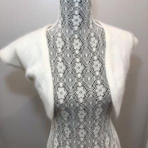 White Angora Shrug